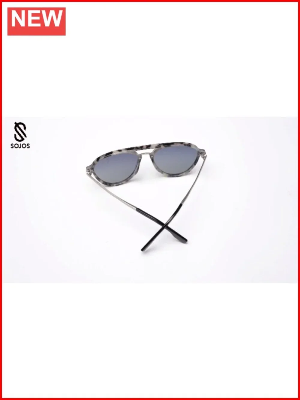 Retro Aviator Polarized Sunglasses for Women Men Double Bridge Shades